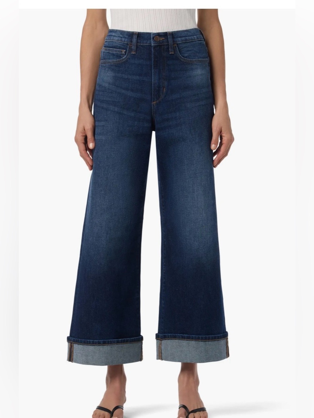Joe’s Jeans Cuffed High Waist Ankle Wide Leg Jeans